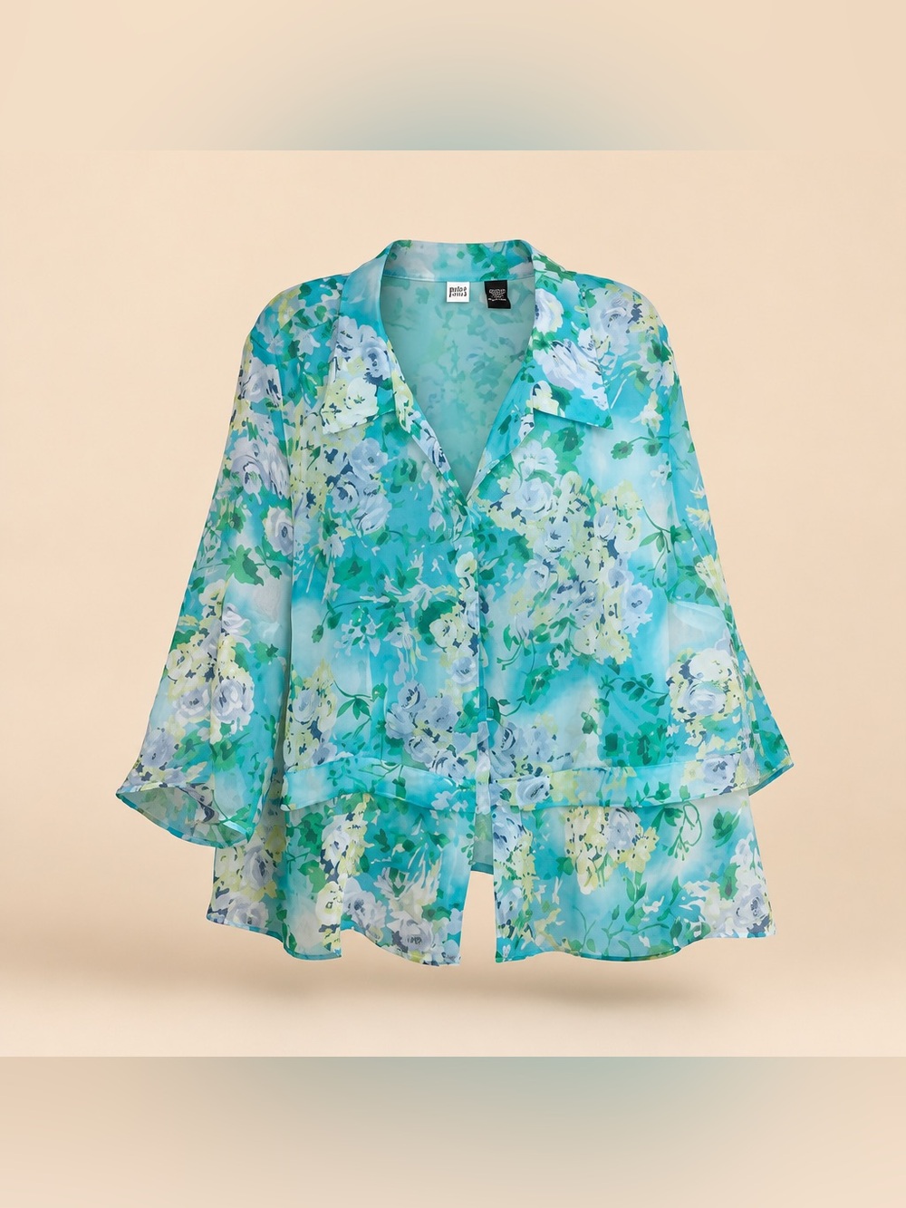 Studio 1940 28/28 Floral Print Button Down Blouse